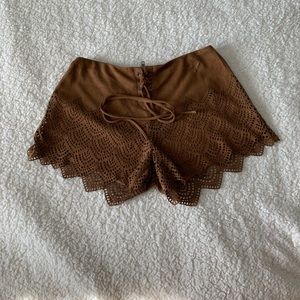 Suede Shorts